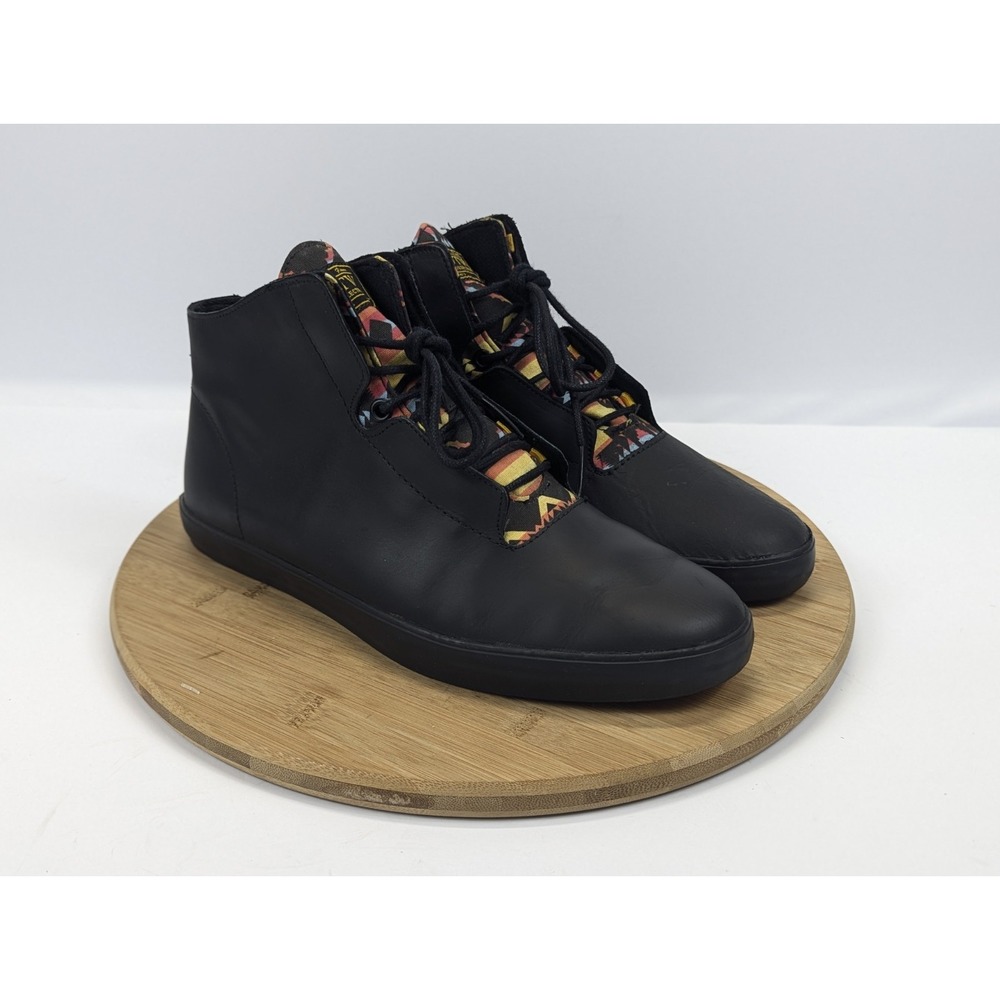 Vans OTW Stovepipe Shoes Mens 9 High Lupe Fiasco Black Leather Sneakers